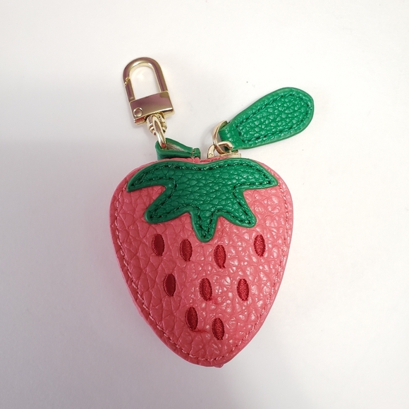 Accessories - Adorable Mini Strawberry Charm Coin Purse Keychain